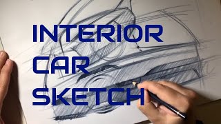 Car Sketching Interior Dash-board Ideation Sketching P1