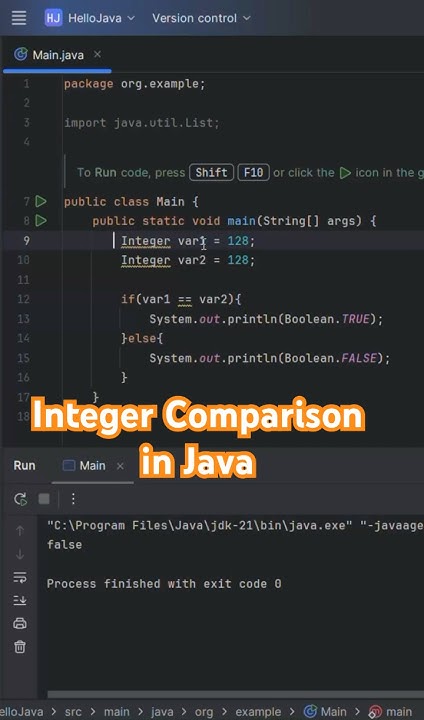 Integer Comparison in Java #javainterviewquestions #programming #coding ...