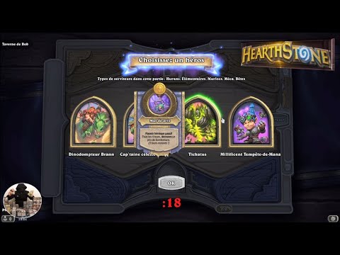 I test the character Tickatus in the battleground mode on Hearthstone