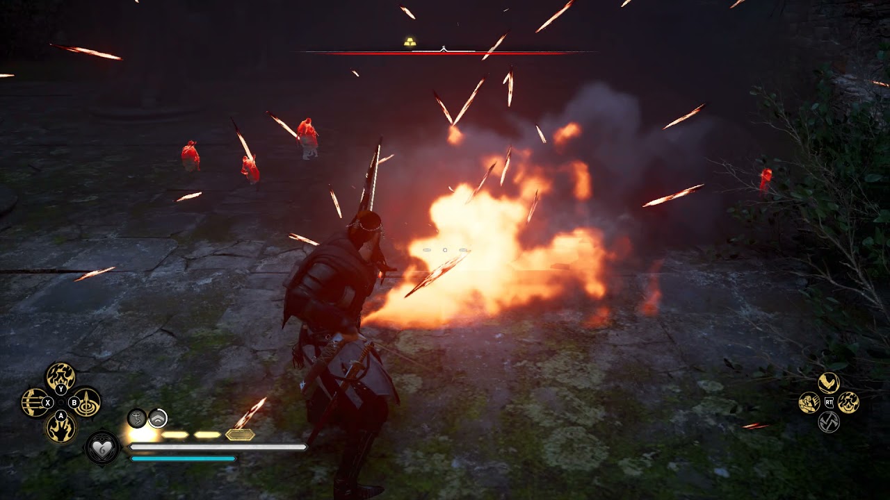 Assassin's Creed Valhalla -  One handed sword and Mjolnir combo - Free roam clearing hide out