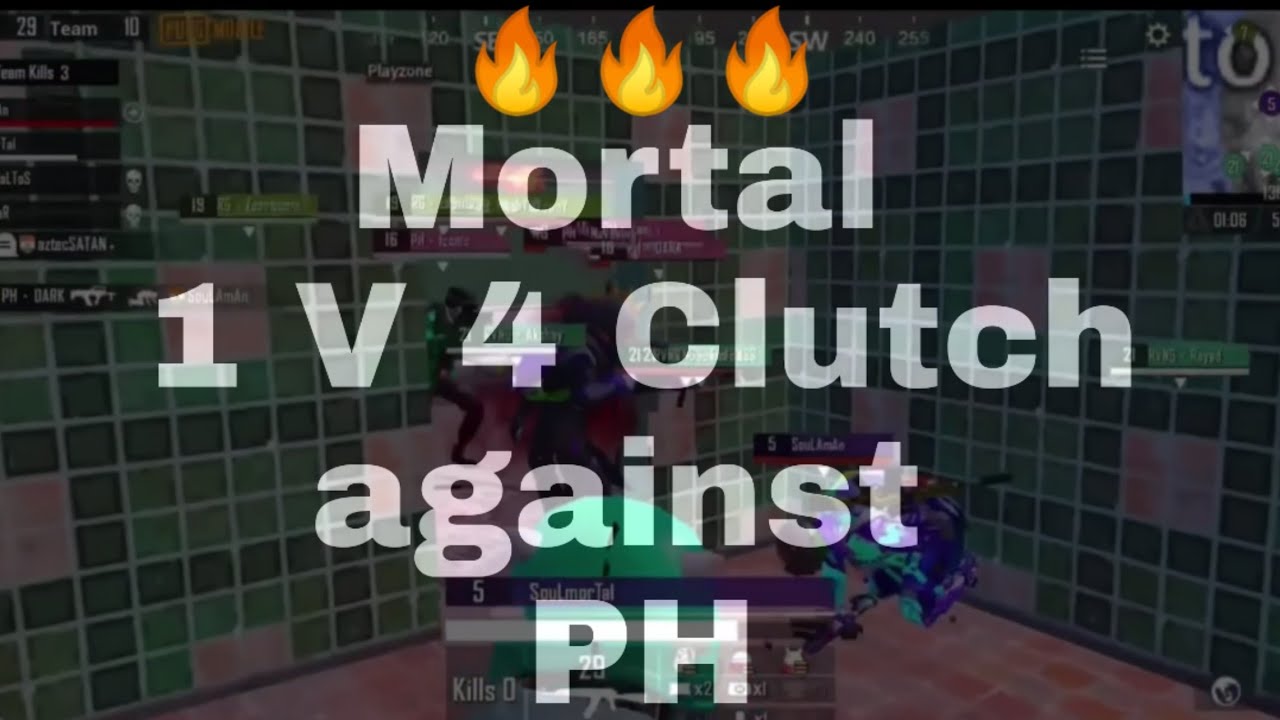 MORTAL 1V4 CLUTCH AGAINST PH🔥🔥 | Mortal On Fire🔥🔥| Team SouL|PubgMobile|SoulMortal Best Clutch