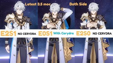 E2S1 & E2S0 Phainon without Cerydra VS E0S1 Phainon With Cerydra | BOTH SIDE 3.5 MOC