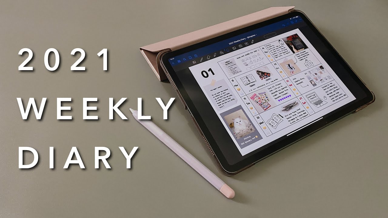 2021 WEEKLY DIARY (Free GoodNotes Template) | Trying New Gel Pens, Current Read & Weekly Favorites!