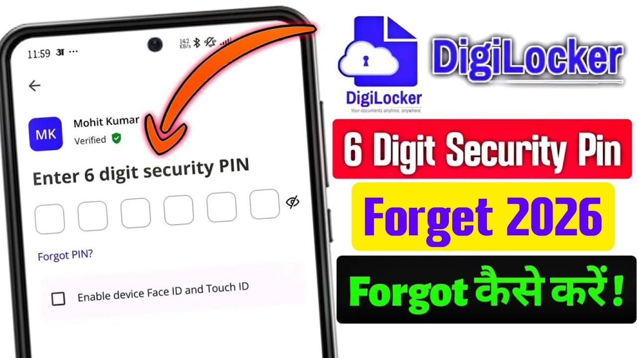 DigiLocker 6 Digit security pin Forgot | digilocker 6 digit security ...