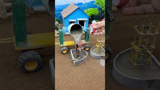 😱 Real Working Mini Tractor Making Cement Pillar | Amazing DIY Construction Machine 🚜 #shorts