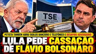 🔴 URGENTE: LULA PEDE CASSAÇÃO DA CHAPA DE FLÁVIO BOLSONARO E ABRE SIGILOS BANCÁRIO E TELEFÔNICO