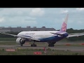 【4K】新千歳空港✈CHINA AIRLINES✈ボーイングカラーB777☆迫力のA10ポイントより