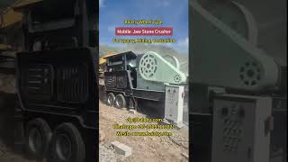 Moible jaw crusher plant 100ton per hour for limestone crushing