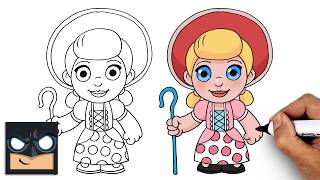 how draw little bo peep toy story