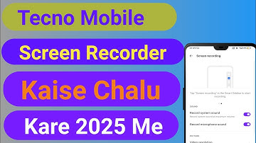 Tecno phone mein screen recording kaise karen || टेकनो फोन में स्क्रीन रिकॉर्डिंग कैसे करें #screen 