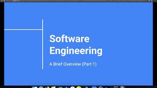 Software Engineering: A Brief Overview (Part 1) screenshot 1