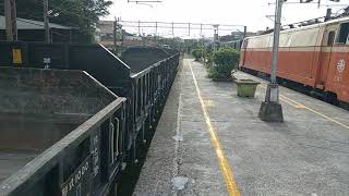 7502次E337電頭超多節軍平車長編混編貨列