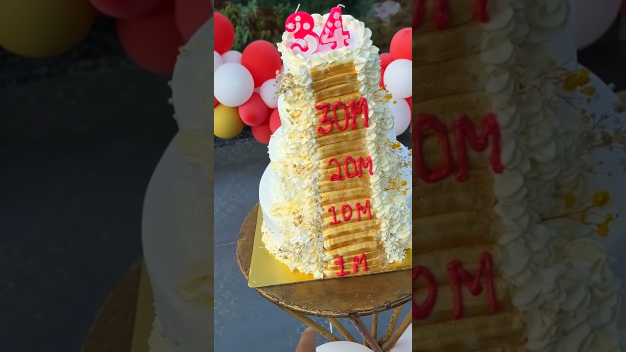 34 Million Cake Celebration 😍 || 