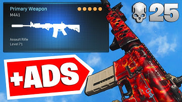 the MAX "ADS" M4 in WARZONE! BEST "CLOSE RANGE" M4 CLASS SETUP! 25 KILL GAMEPLAY! (MODERN WARFARE)