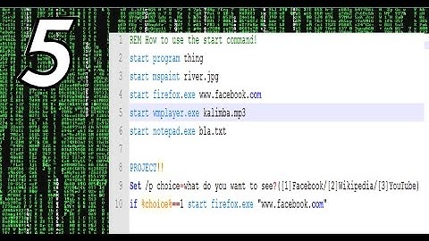 Batch Programming Tutorial #5 - How to Open URLs, Pictures and Music in Batch!
