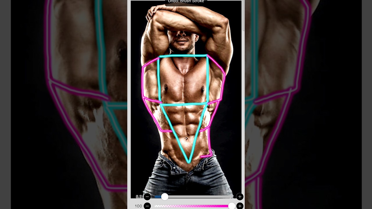 Drawing six pack body 🥵🔥 by step by step