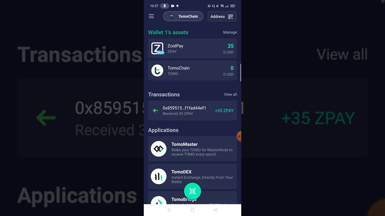 zoid pay token || working trick in wallet