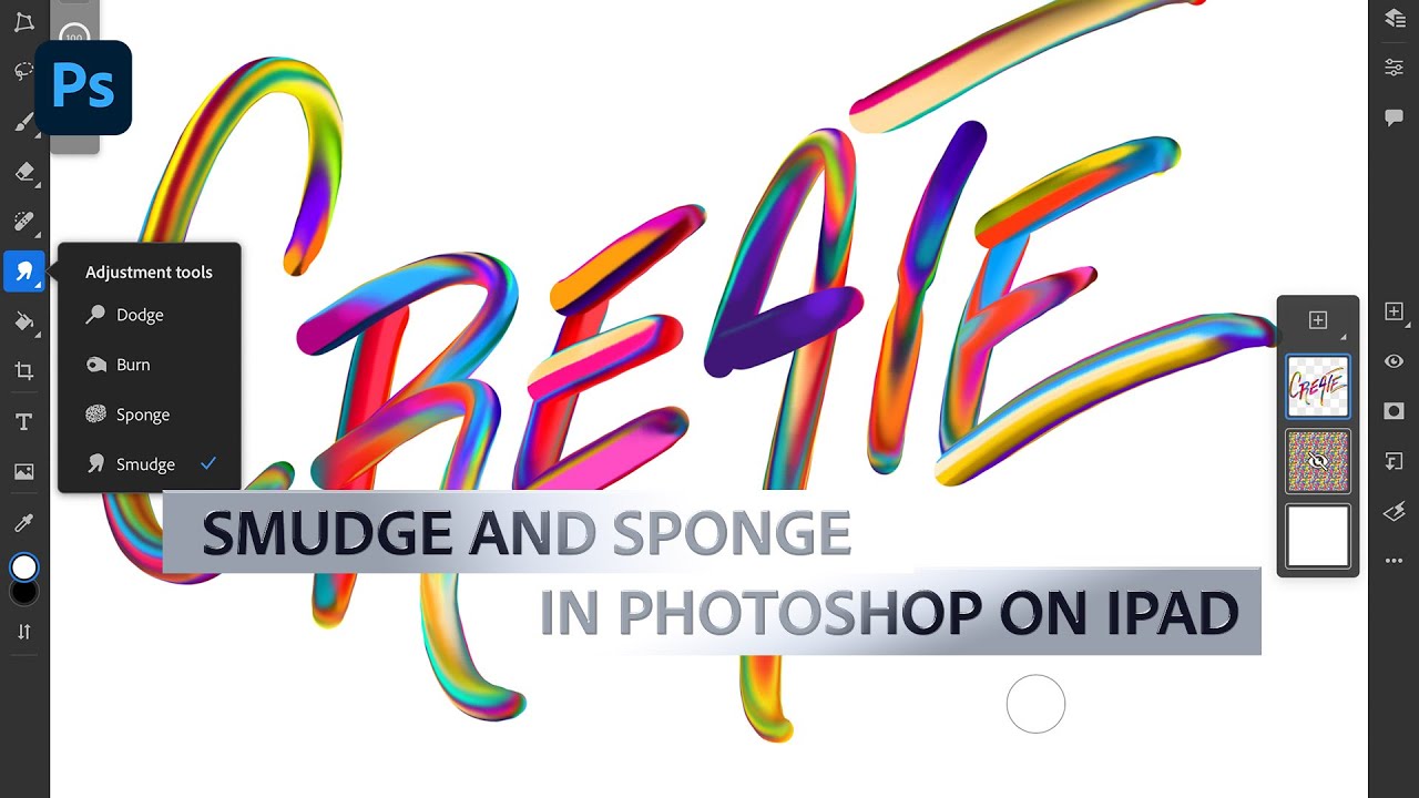 How to Use the Smudge and Sponge Tools in on iPad YouTube