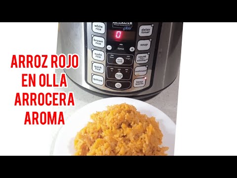 Hice arroz en la olla eléctrica aroma 