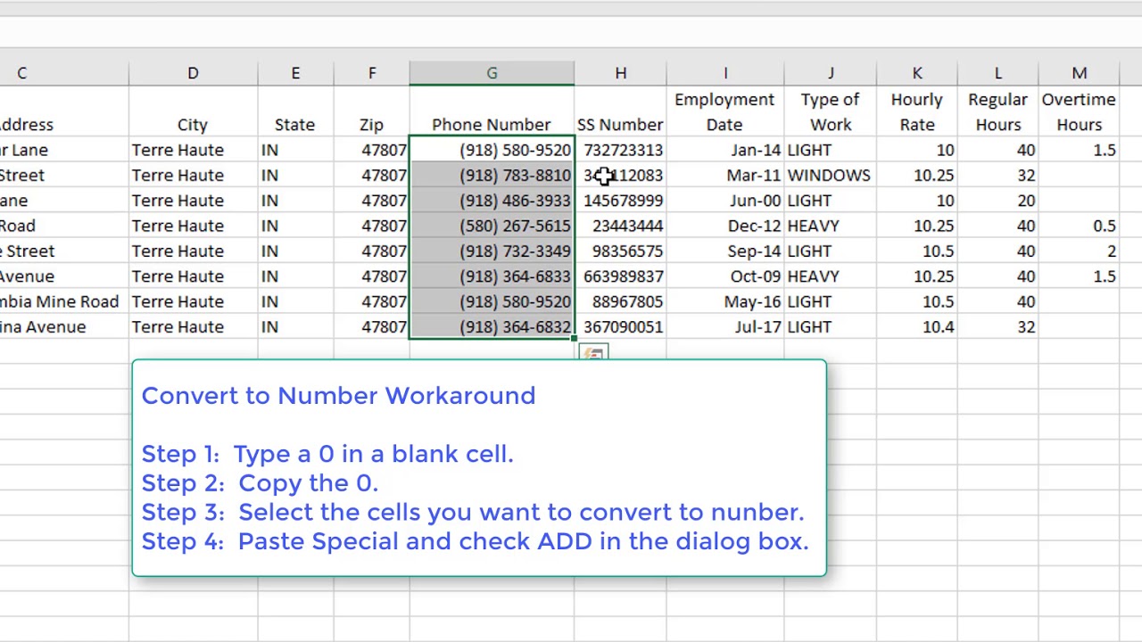 Special and Custom Format