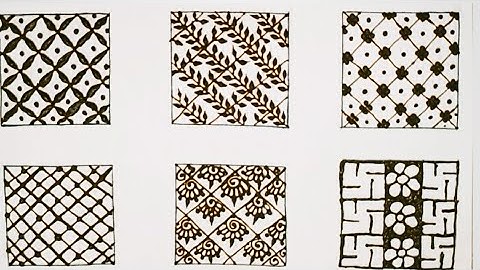 How to: 6 different henna grids / Henna tutorial / Bridal henna grids ll