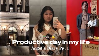 Daily Life Vlog ?☕️? Studying, library, Korean food, school life, and etc