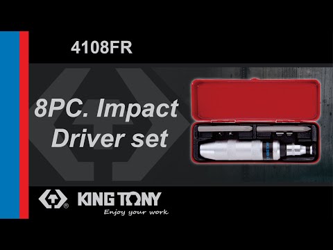 KING TONY-4108FR 8 PC. Impact Driver Set