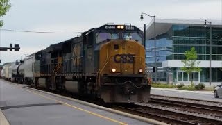 [CSXT]4533 EMD SD70MAC & 3276 GE ET44AH Leads Q470-22 NB W/Screaming K5LA & Doppler Effect In F.NC
