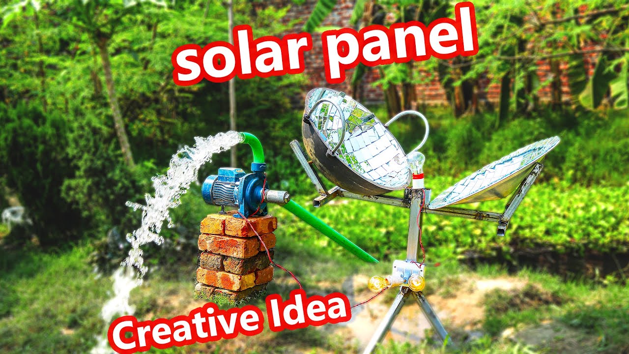Homemade solar from iron pan and a mirror to make a solar power ...