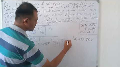Gate 2014 Electronics (ECE) solutions | Built in Barrier Potential | Depletion width | PN Diode