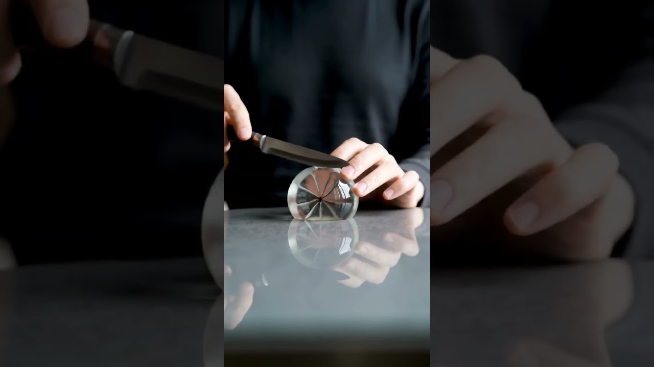 Glass Orange Slicing ASMR | Satisfying Crystal Fruit Cutting | AI Generated Relaxation