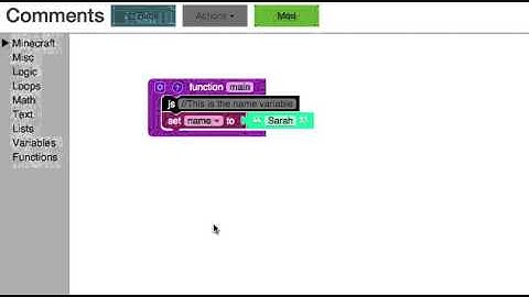 How to make comments in LearnToMod Code