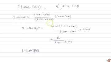 A line has intercepts a and b on the coortdinate axes. When the axes are rotateed through an an...