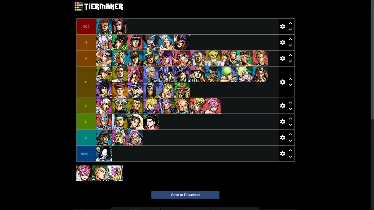 JoJo's Bizarre Adventure: All-Star Battle R Tier List – Gamezebo