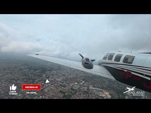 Voo de Ribeirão Preto para São Paulo tempo nublado