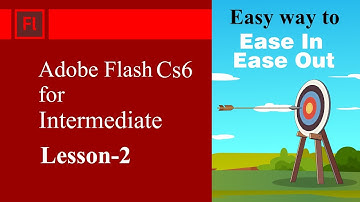 How to apply Ease in and Ease out in Animation in Adobe Flash in Hindi