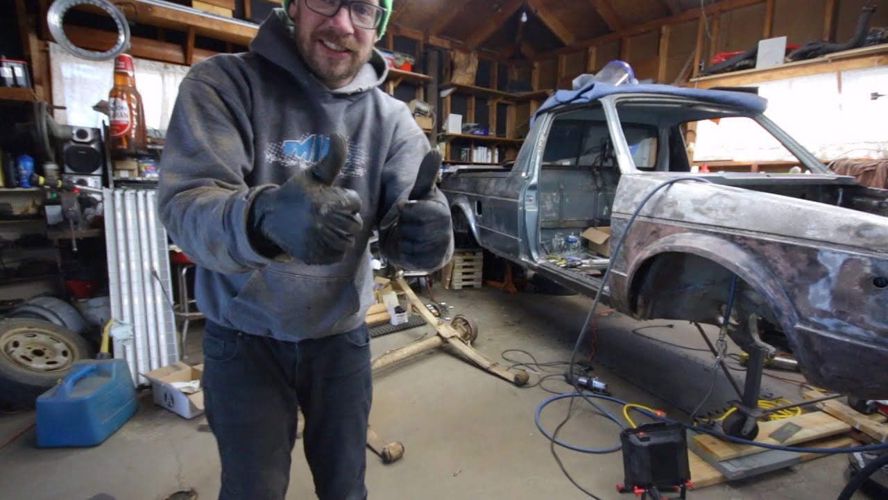 VW Rabbit pickup (caddy) Project part 7 -- dropping axle & leaf springs