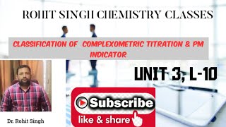 CLASSIFICATION OF COMPLEXOMETRIC TITRATIONS AND PM INDICATOR