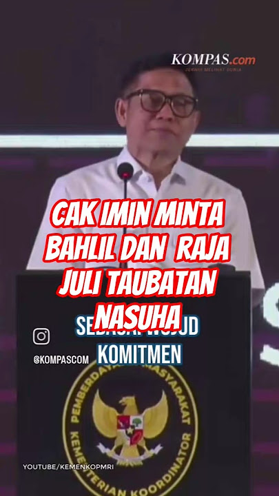cak Imin sentil Bahlil dan Raja Juli #fakesituation #beritaterkini #kompastv #prayforsumatera
