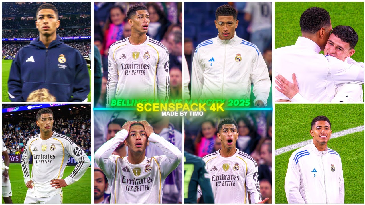 Jude Bellingham Vs Man City 2025 / RARE CLIPS ● SCENEPACK 4K ( With AE CC and TOPAZ ) 