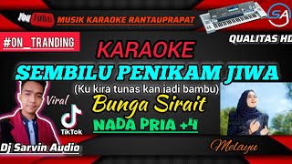 BUNGA SIRAIT - SEMBILU PENIKAM JIWA (KU KIRA TUNAS KAN JADI BAMBU) KARAOKE NADA PRIA 4 | MELAYU