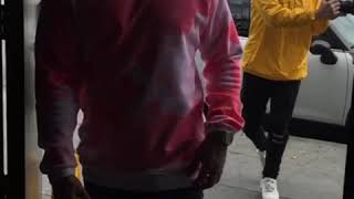 Mozzy arrives on set downtown Los Angeles