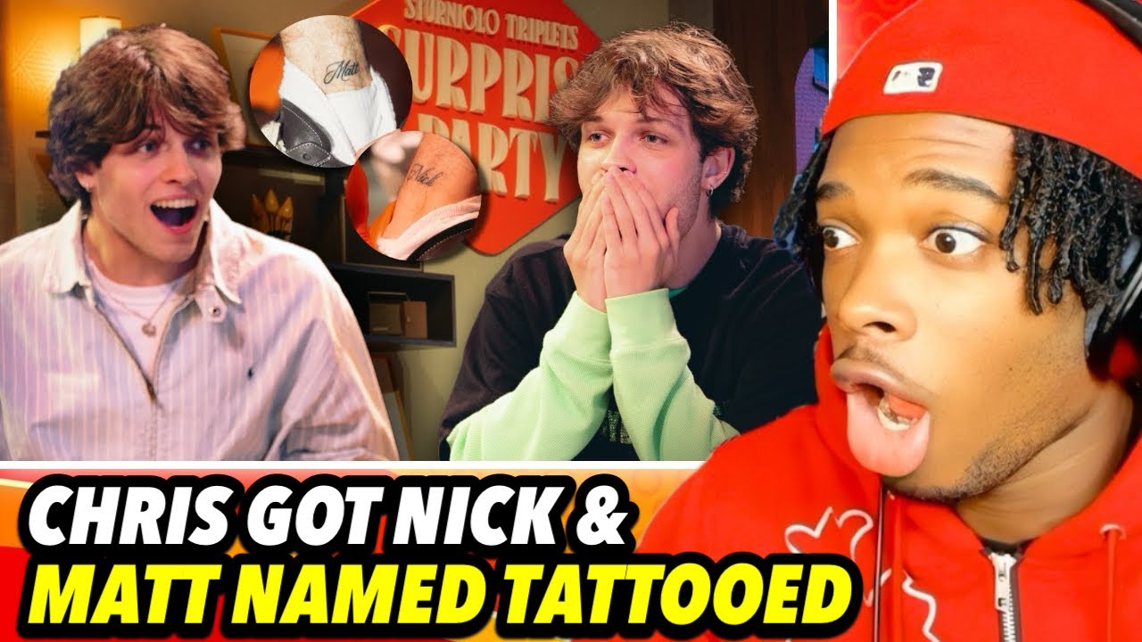 STURNIOLO TRIPLETS CHRIS GOT MATT AND NICK’S NAMES TATTOOED!