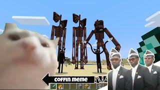 Return of Cartoon Cat and Siren Head in Minecraft - Coffin Meme Best Compilation