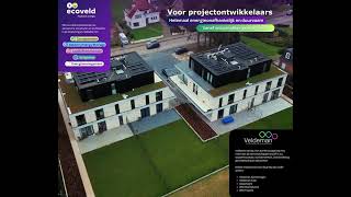 Appartementsgebouwen met zonnepanelen installatie van ecoveld