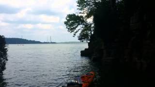 Hole in the Wall Island on Percy Preist Lake