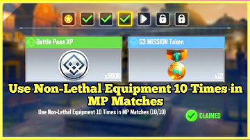 Call Of Duty Mobile Use Non Lethal Equipment 10 Times in MP Matches Task Complete