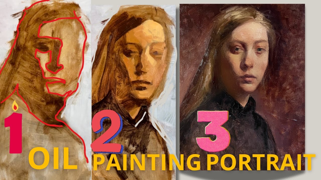 From a Very fast Sketch to complete Portrait in oil - YouTube