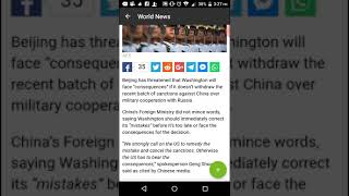 China hits back at US over sanctions on military
