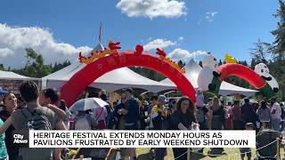 Heritage Festival extended one hour Monday after early shutdown due to strong winds